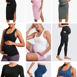 CRZ Yoga Maternity Clothing Lot – 8 pieces | Size S (tops/dresses), XS leggings